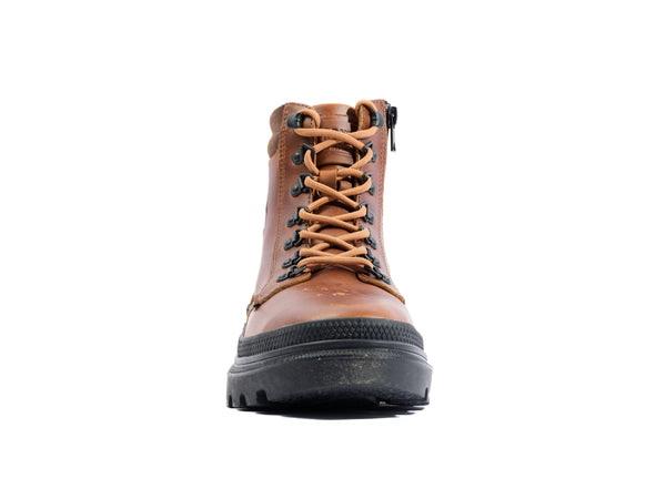 Pallatrooper Hkr Lth Beeswax Brown - Scarpe Stringate Profilo Alto Uomo Marroni PAS08895-214-M  PALLADIUM 