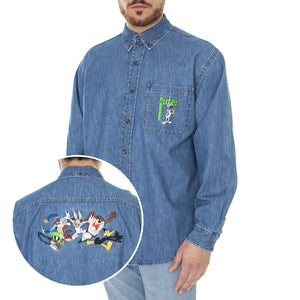 Looney Tunes Denim Shirt Light Blue - Camicia Denim Jeans Uomo Blu 23SIHR53-LIGHT BLUE  IUTER 