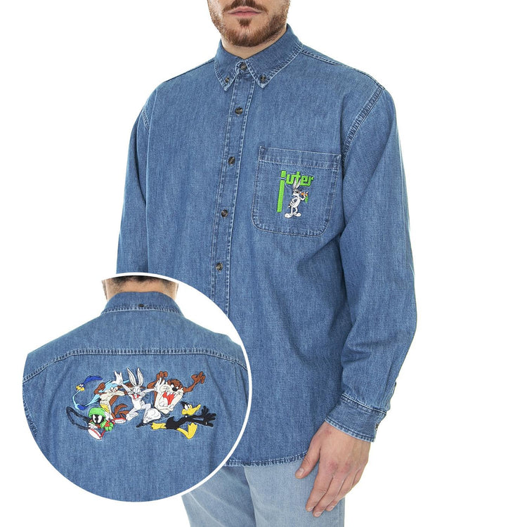 Looney Tunes Denim Shirt Light Blue - Camicia Denim Jeans Uomo Blu 23SIHR53-LIGHT BLUE  IUTER 