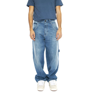 R-Blue-L Used Light Blue - Pantaloni Denim Jeans Uomo Blu R-BLUE-L  BLUESKIN 