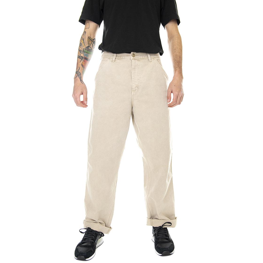 Single Knee Pant Dusty H Brown faded - Pantaloni Uomo Beige I026463-07EFH  CARHARTT WIP 