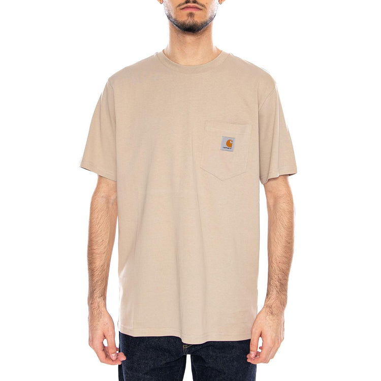 S/S Pocket T-Shirt Wall - Maglietta Girocollo Uomo Beige I030434.G1XX . CARHARTT WIP 