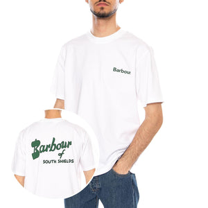 OS FIT ARCHIVE LOGO T-SHIRT - Maglietta Girocollo Uomo Bianca MTS1569 WH11 BARBOUR 