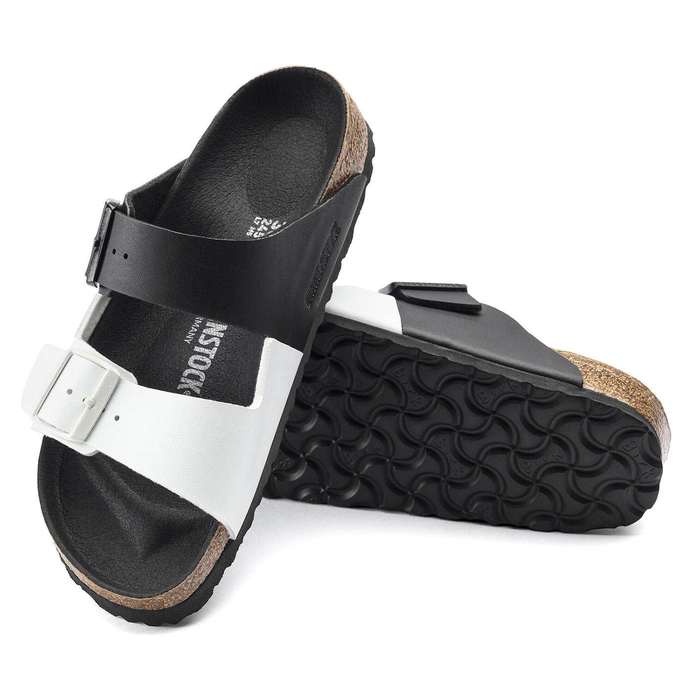 Arizona Split Black White Birko Flor - Sandali Donna Bianchi / Neri 1019712  BIRKENSTOCK 