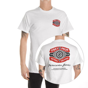 RETINAL DELIVERY PREMIUM S/S TEE WHITE 165361375-WHT  OBEY 