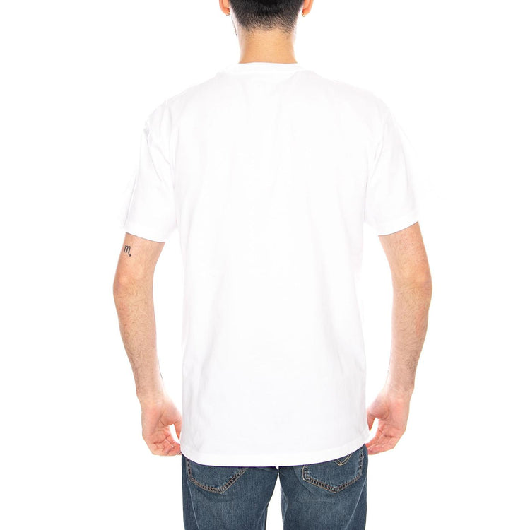 S/S Chase T-Shirt White / Gold - Maglietta Girocollo Uomo Bianca I026391 00RXX CARHARTT WIP 