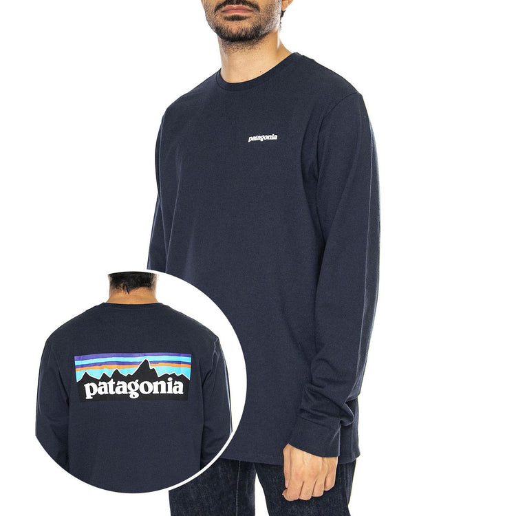 M's L/S P-6 Logo Responsibili-Tee-NENA - Maglietta Girocollo Maniche Lunghe Uomo Blu 38518-NENA  PATAGONIA 