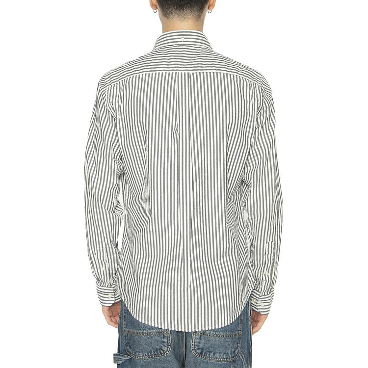 Cresswell Seersucker Shirt Navy - Camicia Uomo Multicolore MSH5577-NAVY  BARBOUR 