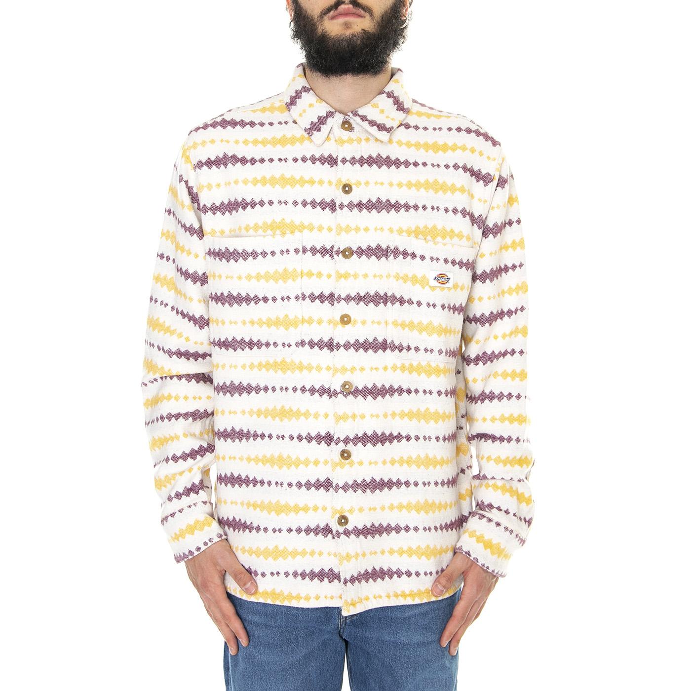 Falkville Shirt Ecru - Camicia Uomo Beige / Multicolore DK0A4XZYECR1  DICKIES 