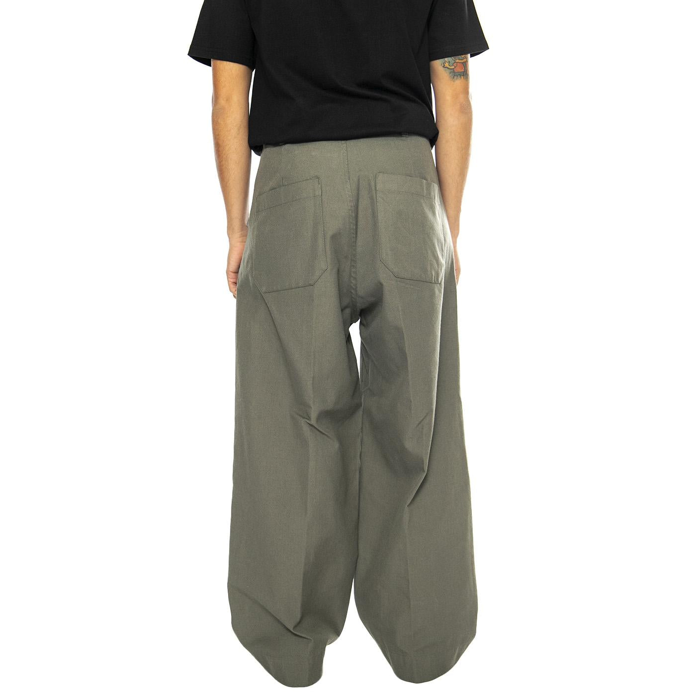 Oliver Pleated Pant Tea Leaf - Pantaloni Uomo Verdi 142020243-TEA LEAF  OBEY 