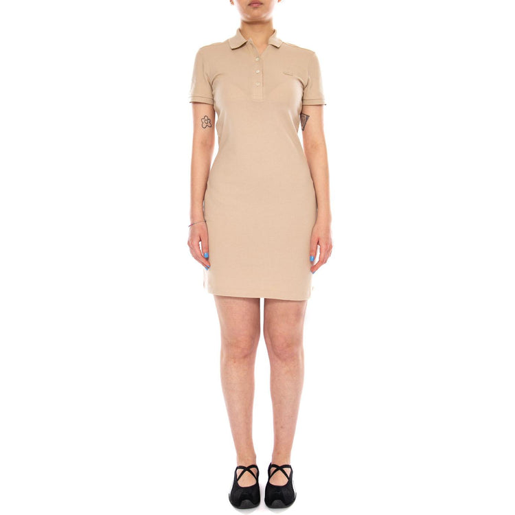 ABITINO BEIGE - Abito Polo Donna Beige EF5473 X6F LACOSTE 