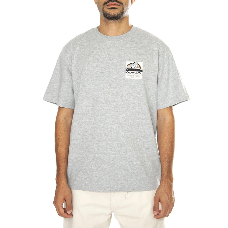 Geo Back Print T-Shirt Vintage Grey Heather - Maglietta Girocollo Uomo Grigia PFD0338-G59  PENFIELD 