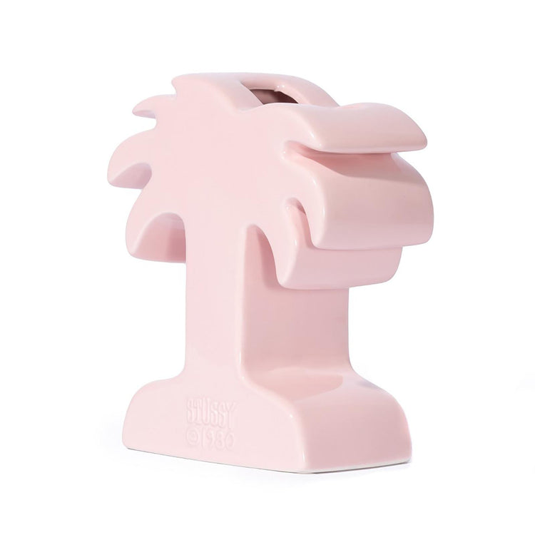 PALM CERAMIC VASE PINK 138628-PINK  STUSSY 
