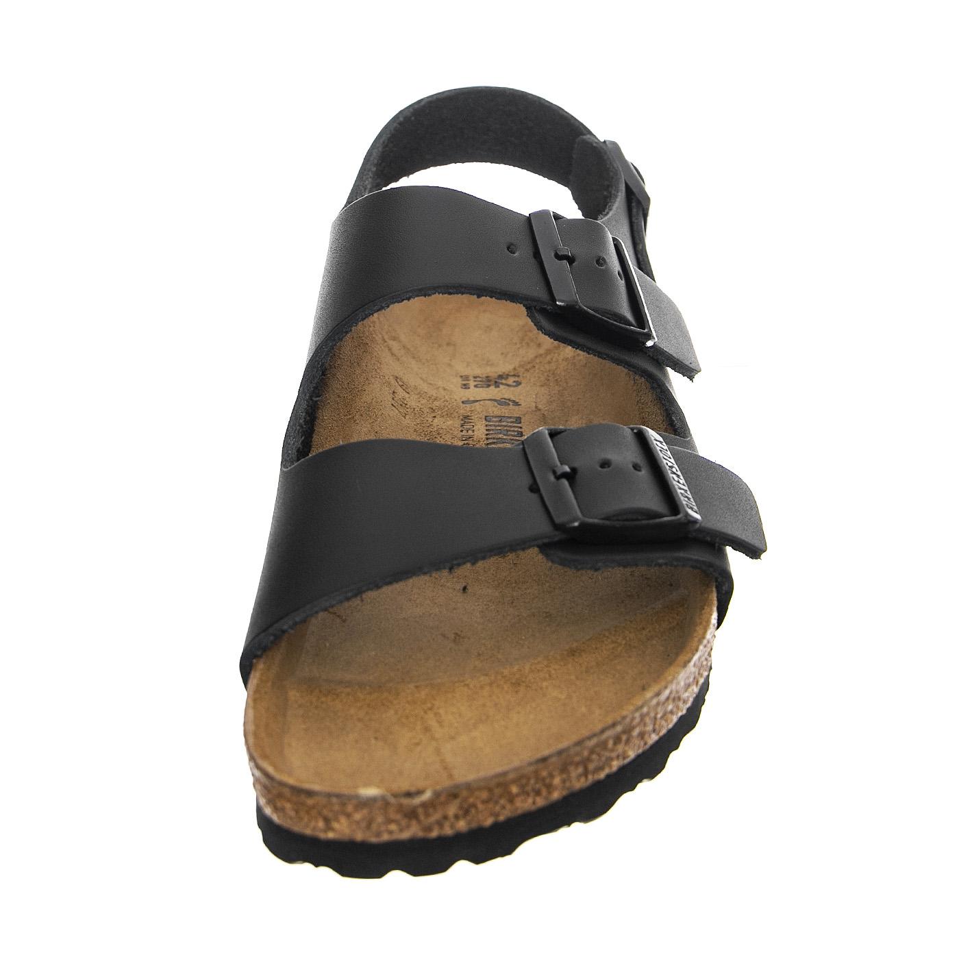 Milano Black Natural Leather - Sandali Uomo / Donna Neri 034193 . BIRKENSTOCK 
