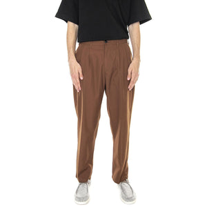 M' Fubar Pleated Pant Sepia - Pantaloni Uomo Marroni 142020201-SEP  OBEY 