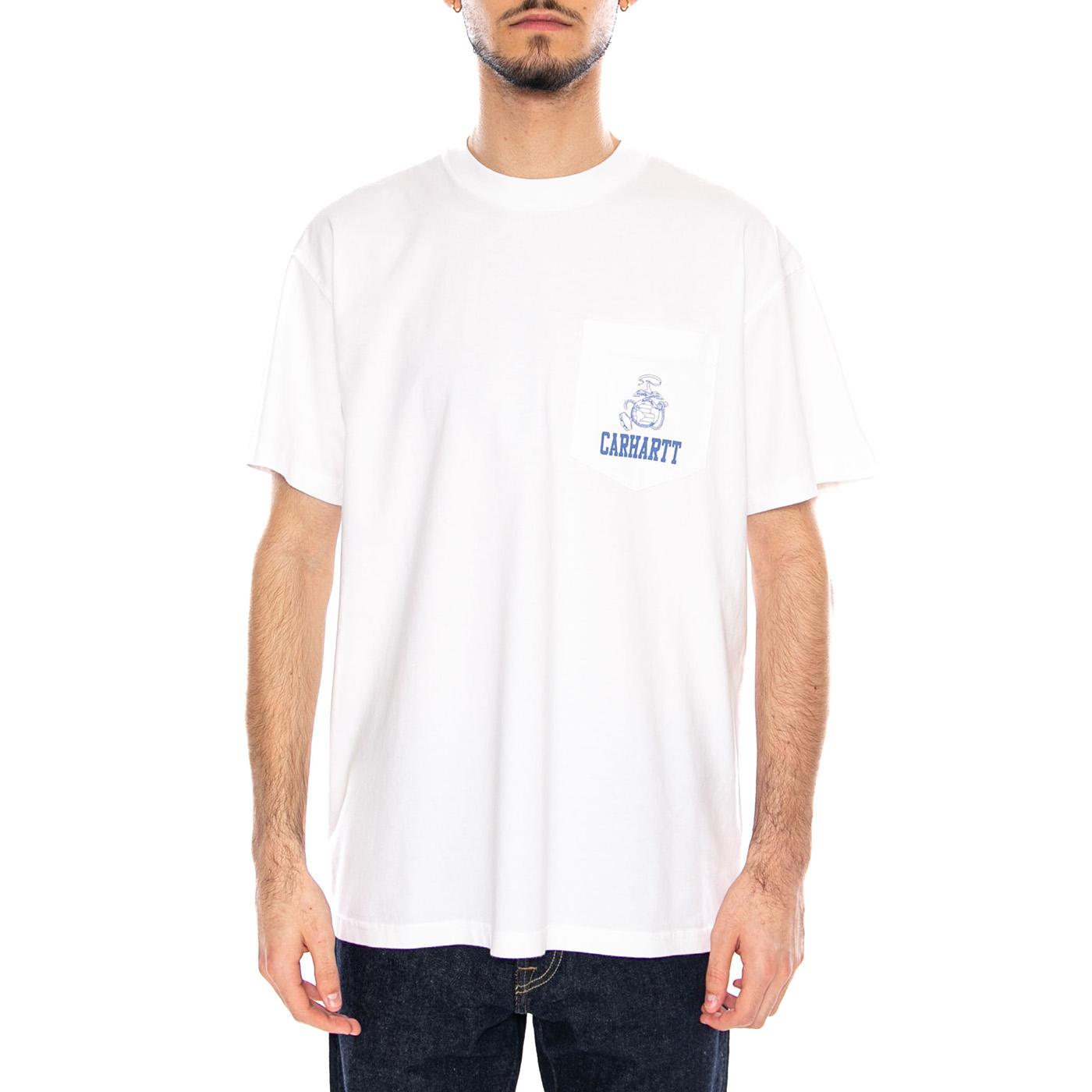 S/S Pond Corps Pocket T-Shirt White - Maglietta Girocollo Uomo Bianca I036199 0260 CARHARTT WIP 