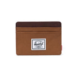 CHARLIE CARDHOLDER RUBBER CHICORY COFFEE - Tarjetero Marrón ACCESORIOS HERSCHEL