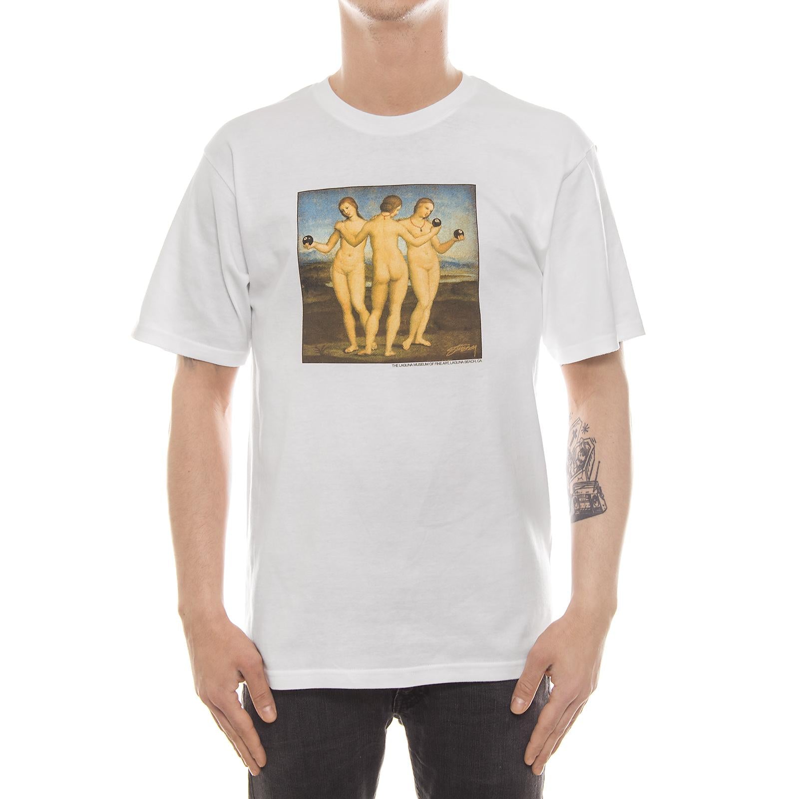 8 BALL GIRLS TEE WHITE 1904001-WHITE  STUSSY 