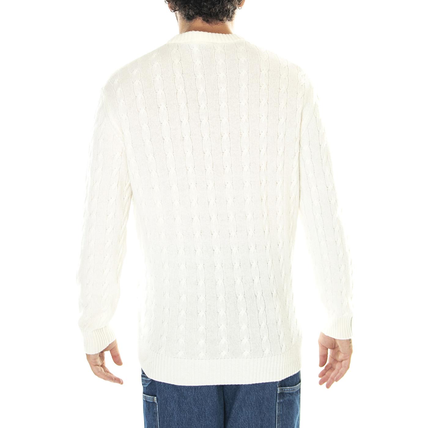 Pullover AH8566-XFJ White - Maglione Girocollo Uomo Bianco AH8566-XFJ  LACOSTE 