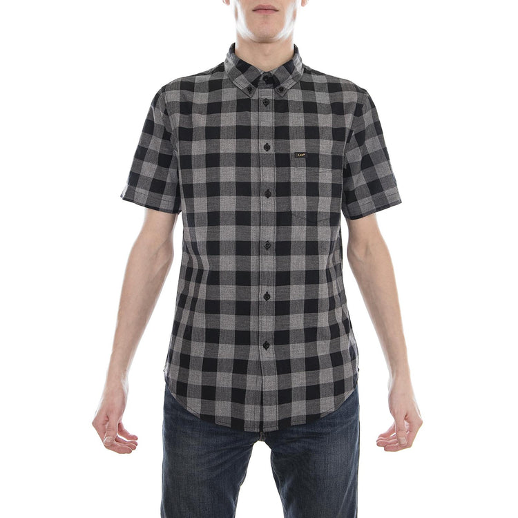 LEE BUTTON DOWN SS BLACK L886GB01  LEE 