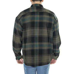 Overshirt Oil Green Shirt - Camicia Uomo Verde / Multicolore W5537DG19  WRANGLER 