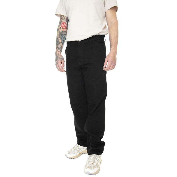 Single Knee Pant Black Rinsed - Pantaloni Uomo Neri I031497-8902  CARHARTT WIP 