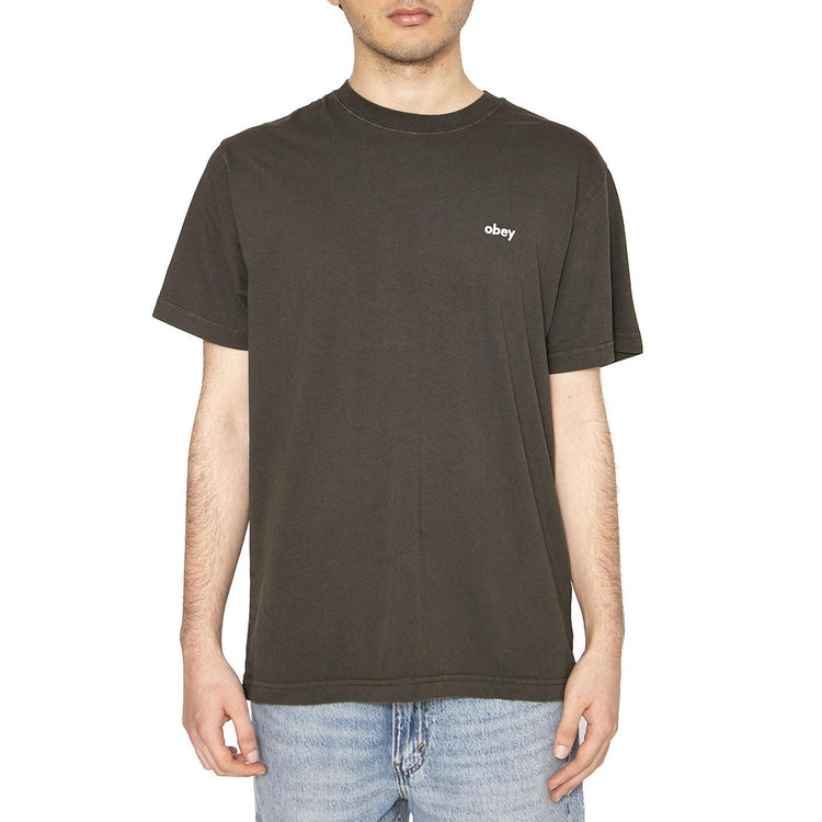 Lowecase Pigment Tee Ss Green - Maglietta Girocollo Uomo Verde 131080353-RSI  OBEY 