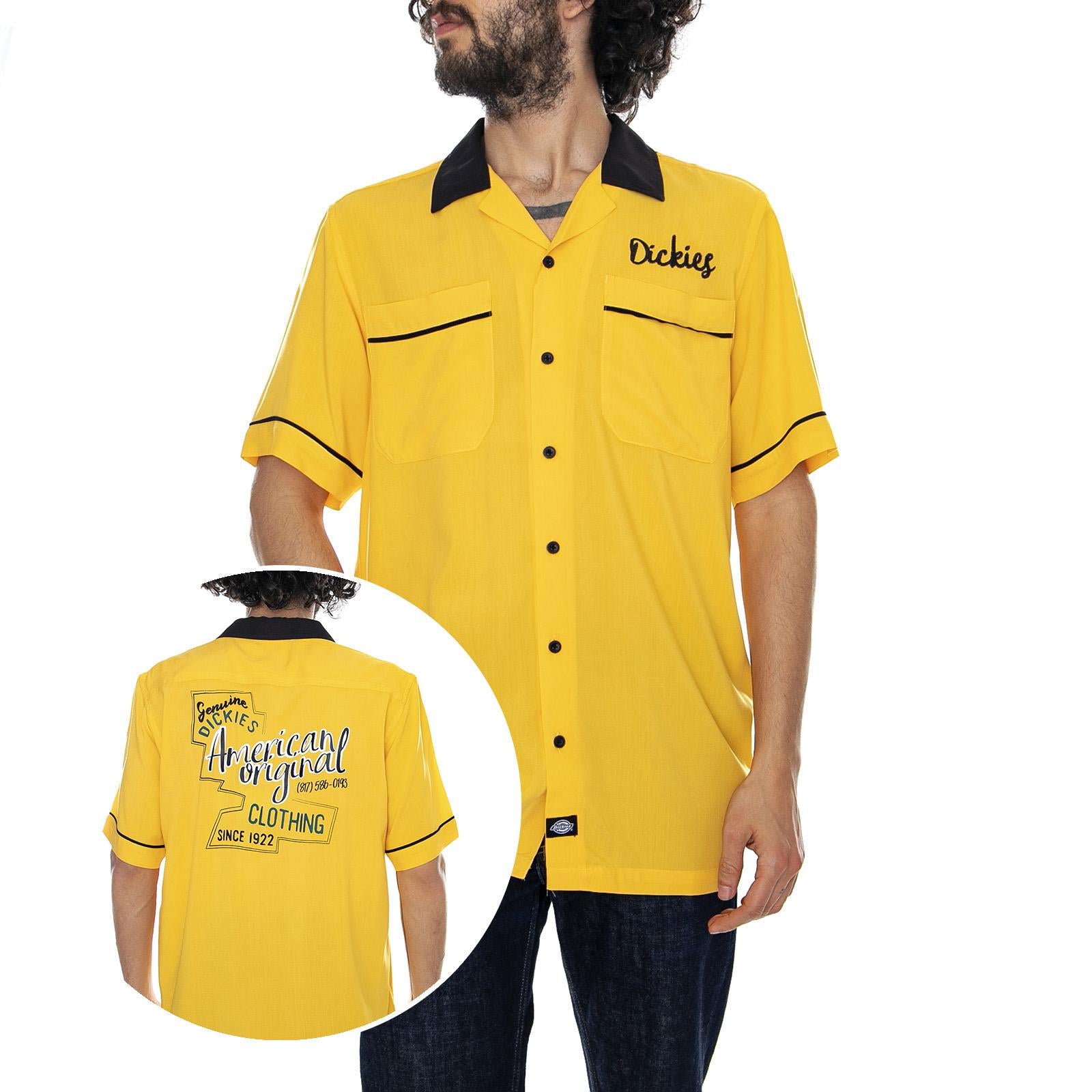 Roslyn Shirt - White / Charcoal Grey - Camicia Maniche Corte Uomo Multicolore 05 200341-CUS . DICKIES 