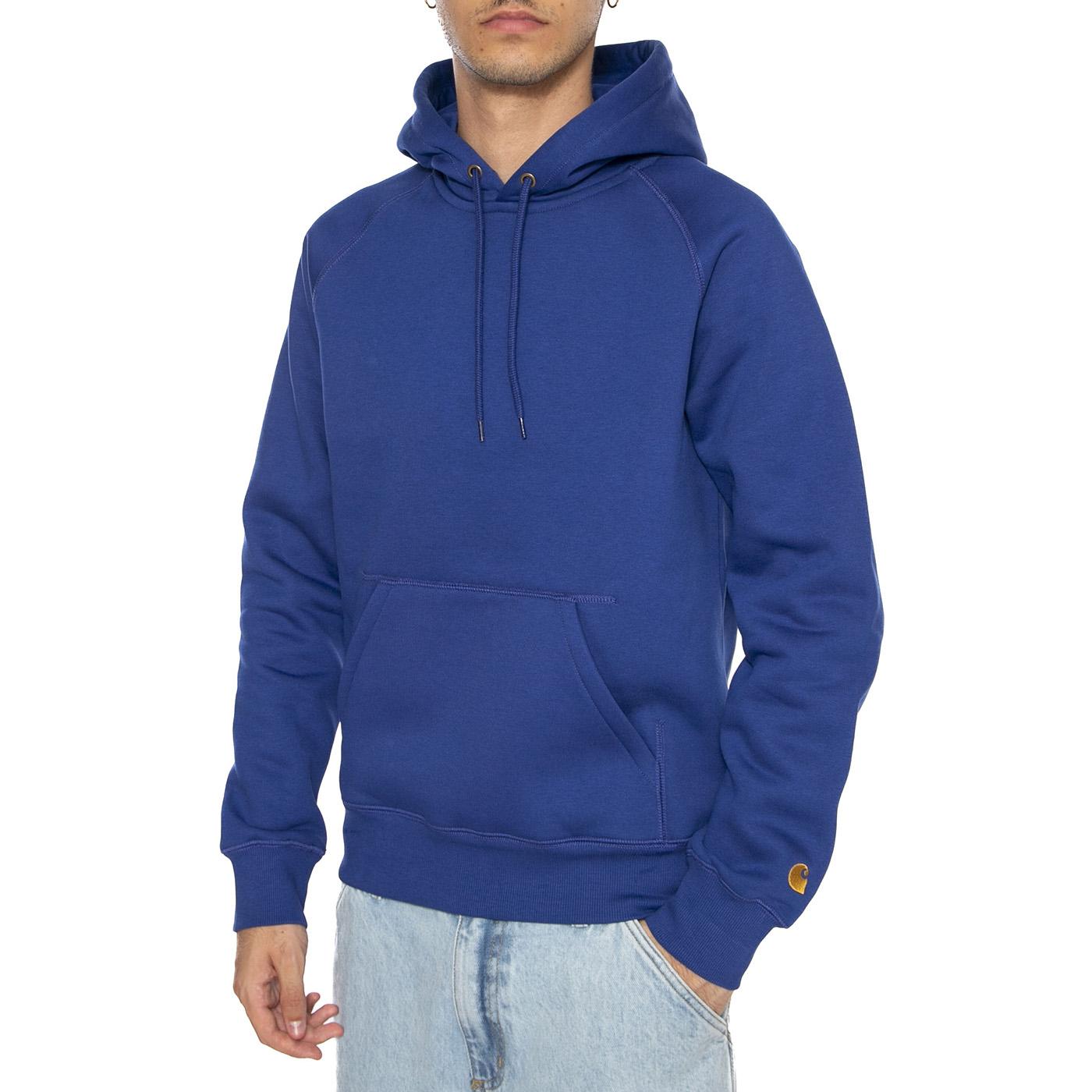 Hooded Chase Sweat Wolfsbane / Gold - Felpa Uomo Blu I033661.30XXX  CARHARTT WIP 