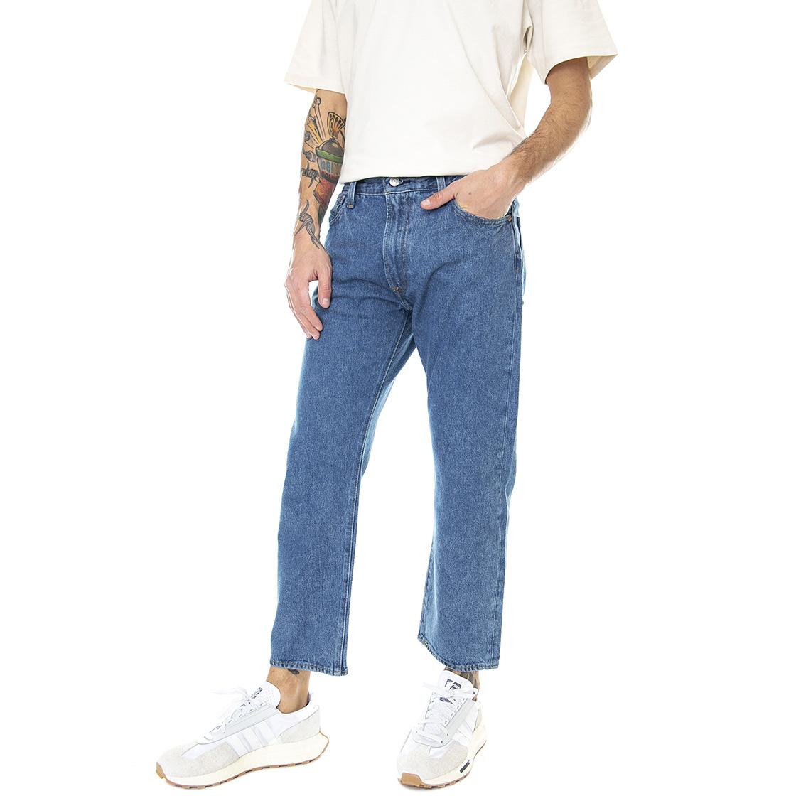 551Z Straight Crop Love Games - Pantaloni Denim Jeans Uomo Blu / Dark Indigo / Flat Finish A0927-0013  LEVIS 