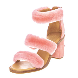 Womens Del Rey Fluff Heel Lantana Pink Sandals UGSDELRFHLN1095489W  UGG 