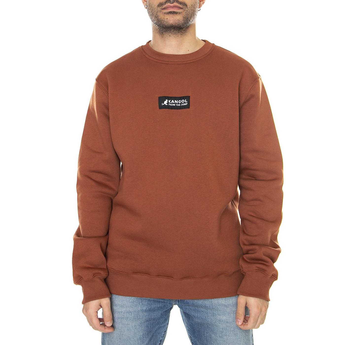 Essential Mahogany - Felpa Girocollo Uomo Marrone KAF22UCNS101-132  KANGOL 