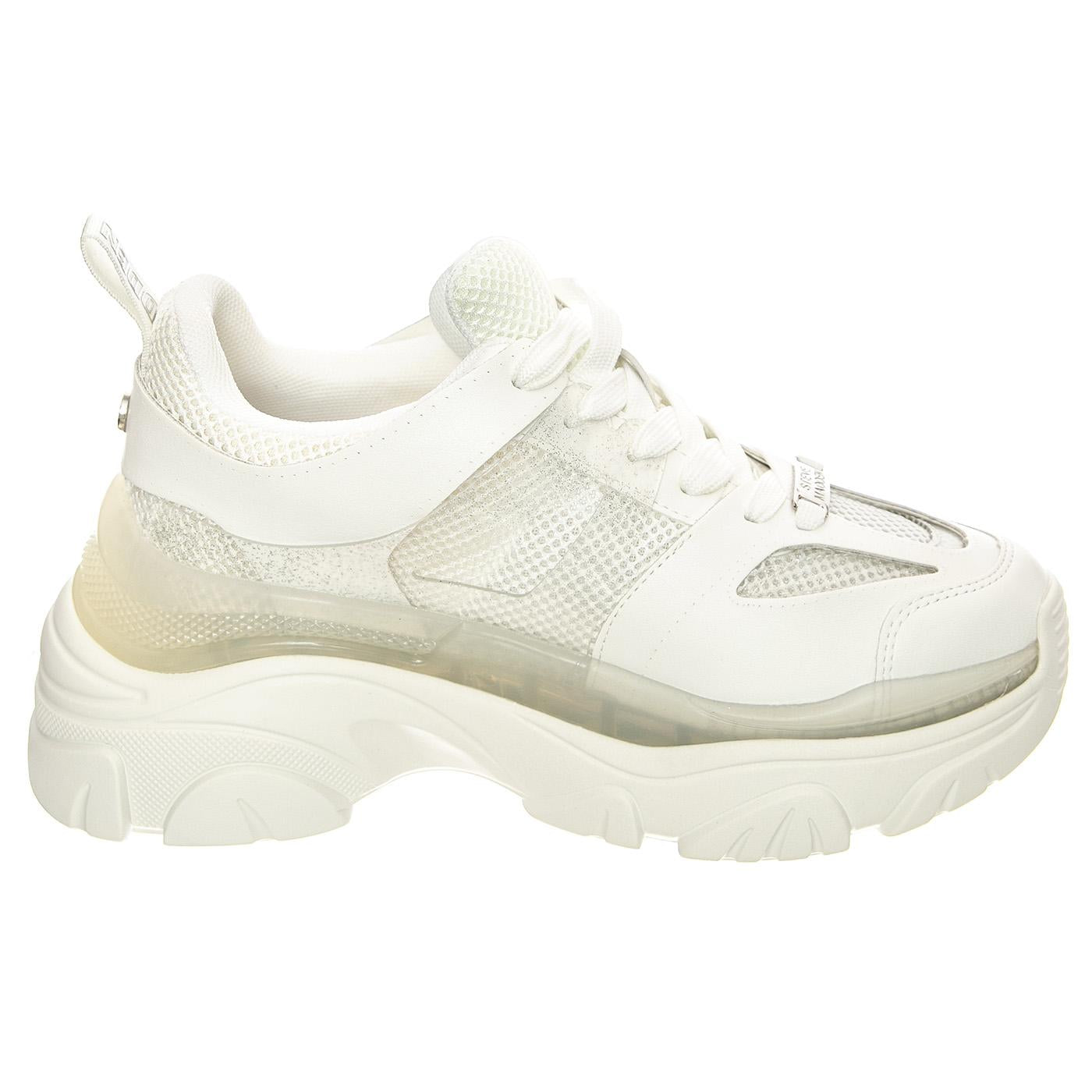 Vitalize White / Sil - Scarpe Stringate Profilo Basso Donna Bianche SMPVITALIZE-WHI  STEVE MADDEN 