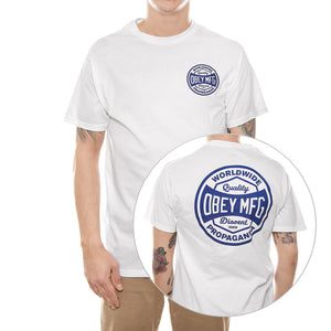OBEY DISSENT & PROPAGANDA PREMIUM S/S TEE WHITE 165361419-WHT  OBEY 