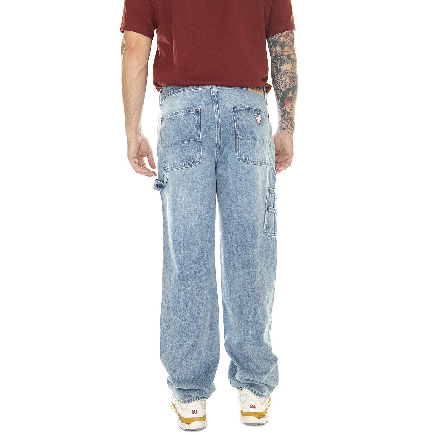 Carpenter Pant Blue - Pantaloni Uomo Blu M3BG43D4XY5  GUESS ORIGINALS 