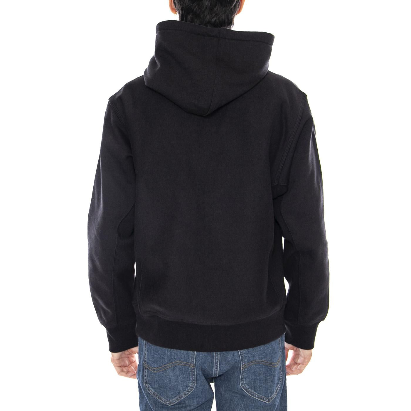 Hooded American Script Sweat Black - Felpa con Cappuccio Uomo Nera I028279.89XX  CARHARTT WIP 