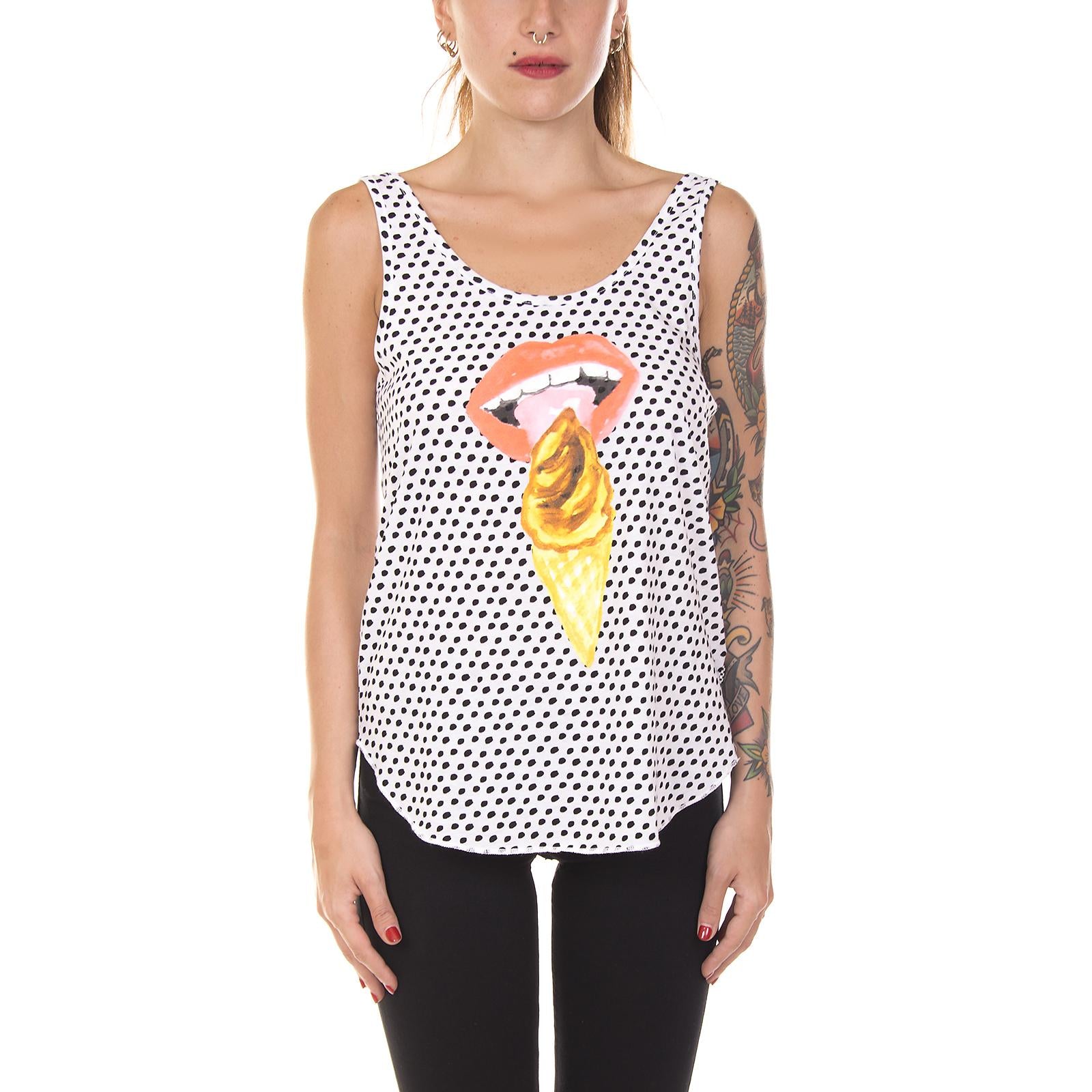 WM I SCREAM TANK WHITE VA3465WHT  VANS 