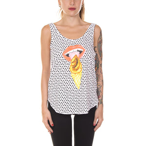 WM I SCREAM TANK WHITE VA3465WHT  VANS 