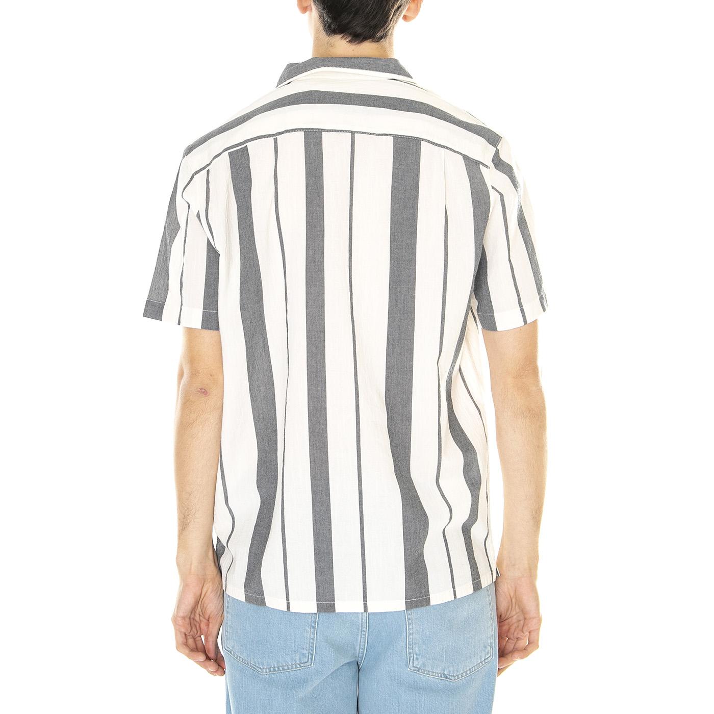 M' Adler Casual Fit Short Sleeve Stripe Revere Shirt - Camicia Maniche Corte Uomo Multicolore F4WSD032-412  FARAH 
