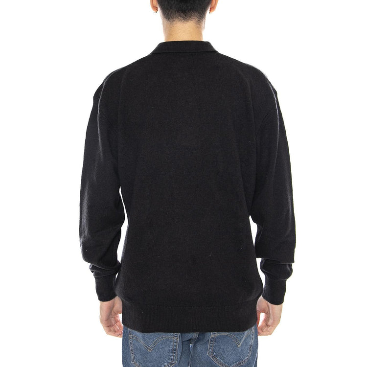 Matson Lambswool Knit - Polo Uomo a Maniche Lunghe Nera F4GFF023 10 FARAH 