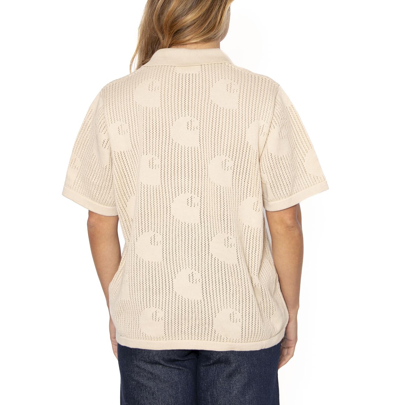 W' S/S Temple Knit Shirt Fleur De Sel - Camicia Maniche Corte Donna Beige I034541.2LPXX  CARHARTT WIP 