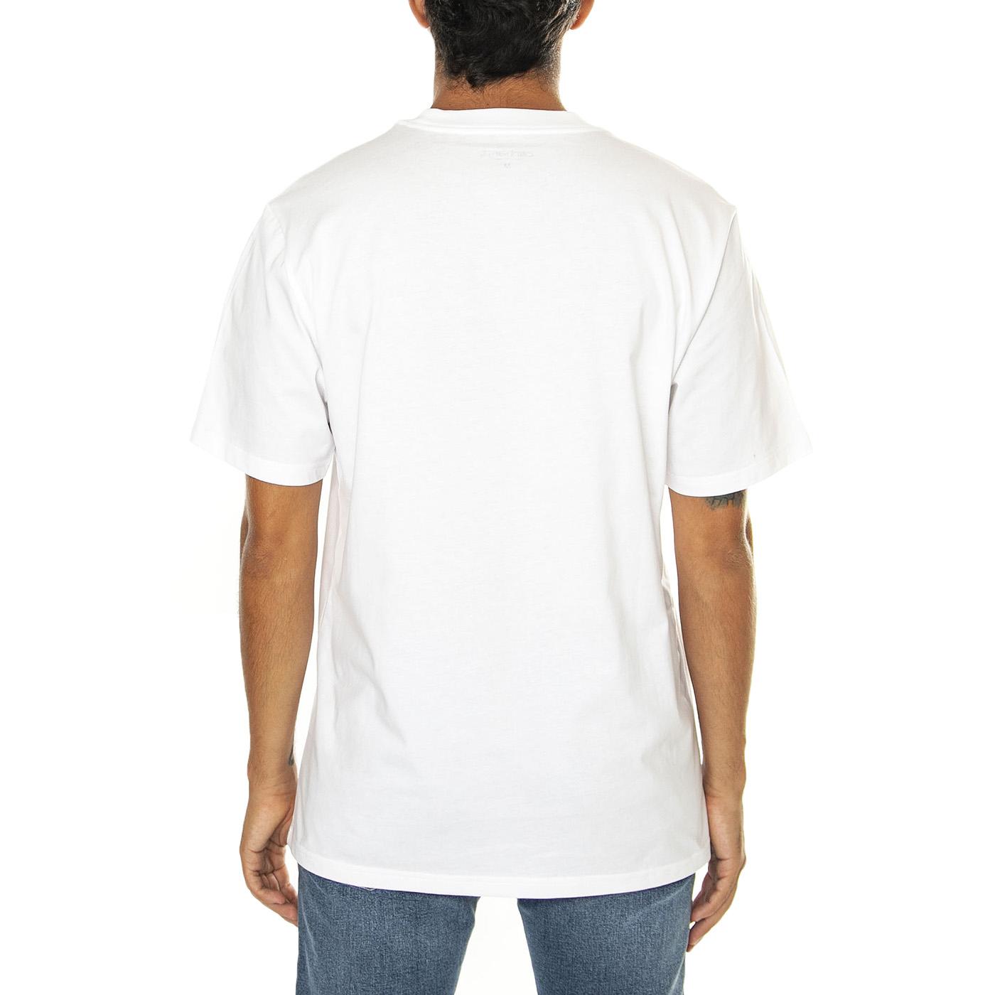 S/S Move On Up T-Shirt White / Black - Maglietta Girocollo Uomo Bianca I033988.00AXX  CARHARTT WIP 