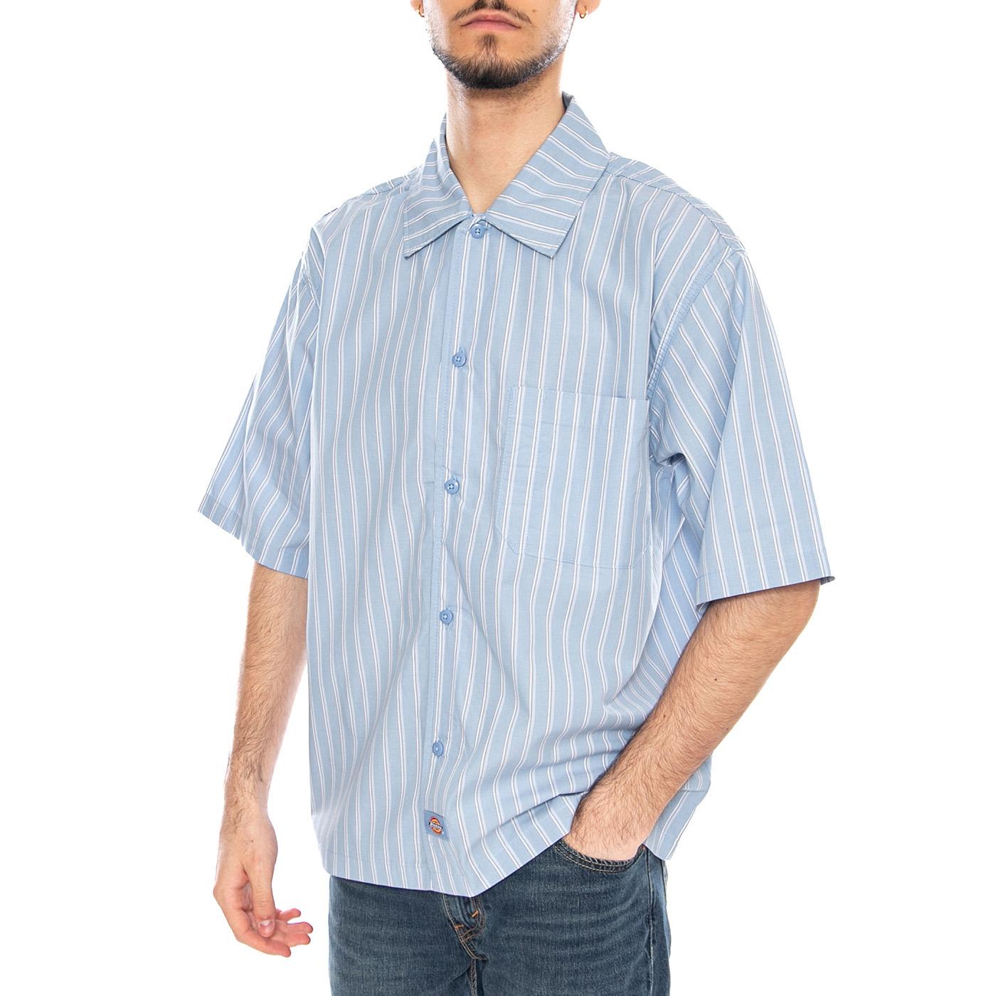 Venedocia Stripe Shirt Navy Stripe - Camicia Maniche Corte Uomo Blu DK0A88GU L39 DICKIES 