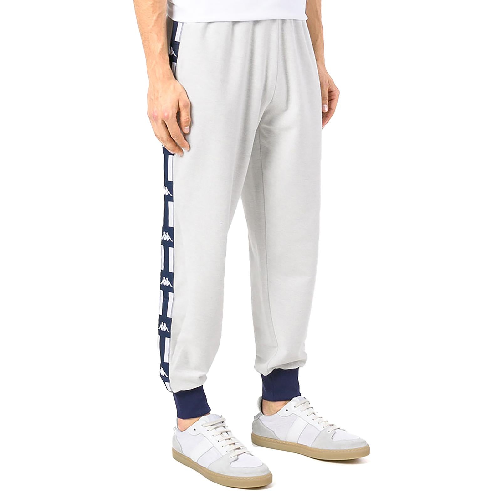 La French Terry Reverse Pants - Light Grey Melange - Pantalon Uomo Grigi 303R4P0-D00S  KAPPA 