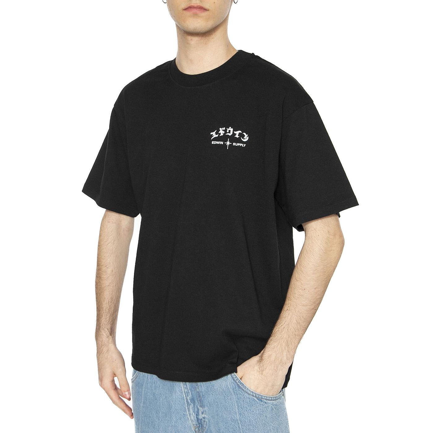 High Life Low Levels Chest Ts Black - Maglietta Girocollo Uomo Nera I035025.89.67.-89.67  EDWIN 