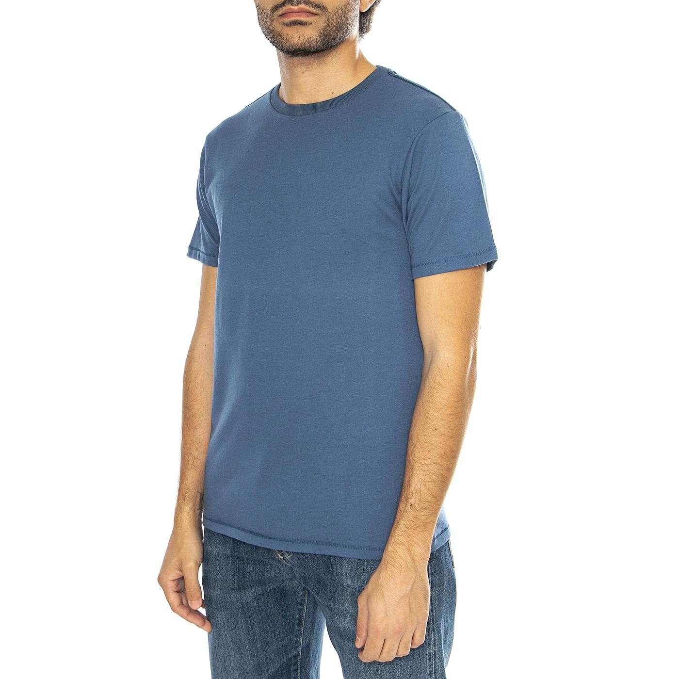 Basic S/S TLRT Koe Blue - Maglietta Girocollo Uomo Blu 22097-JOBLU  BRIXTON 