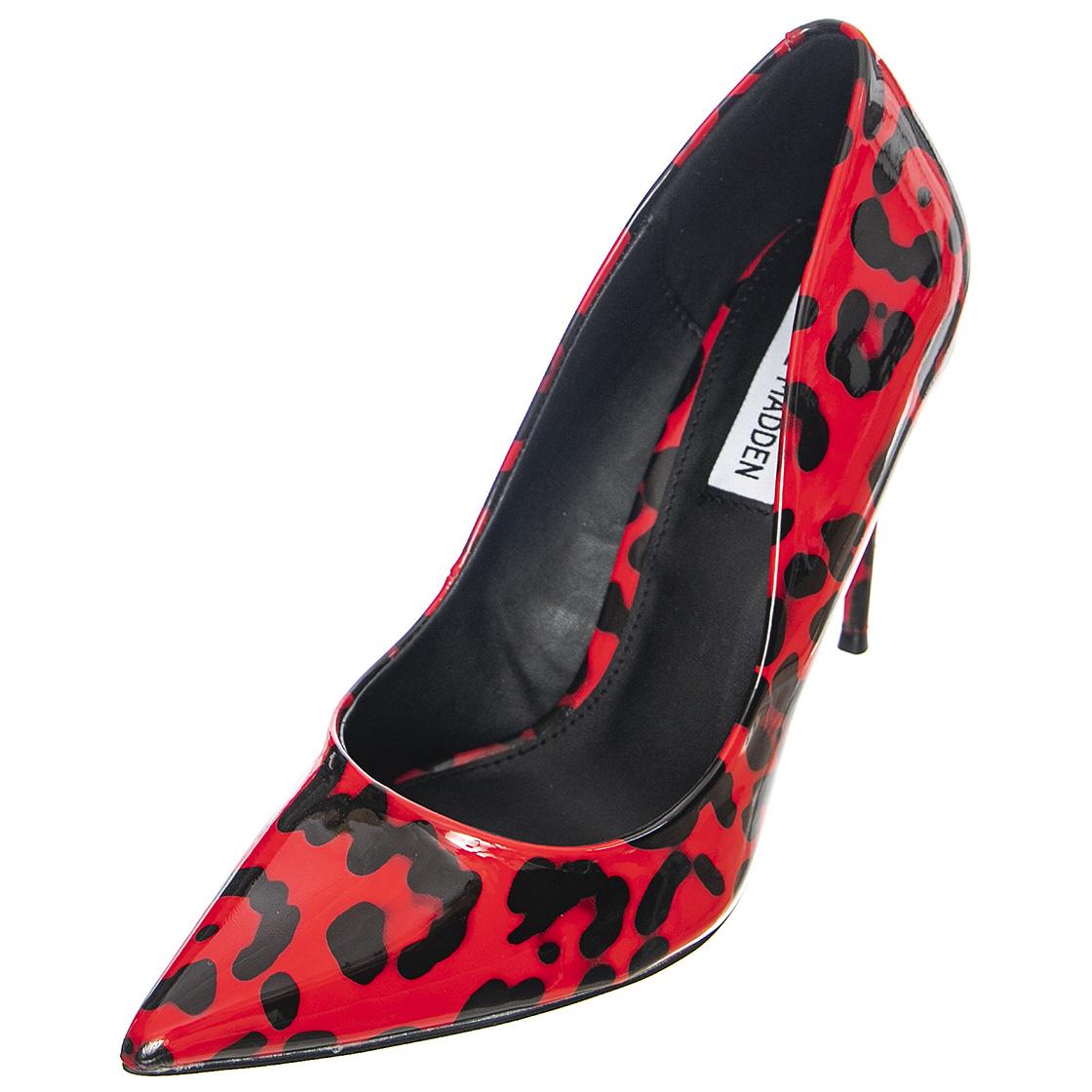 Womens Vala Leopard / Red Pumps SMSVALA-LEORED  STEVE MADDEN 