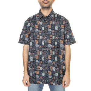 Geo Tile Print Marine - Camicia Maniche Corte Uomo Multicolore 66677-035  BEN SHERMAN 