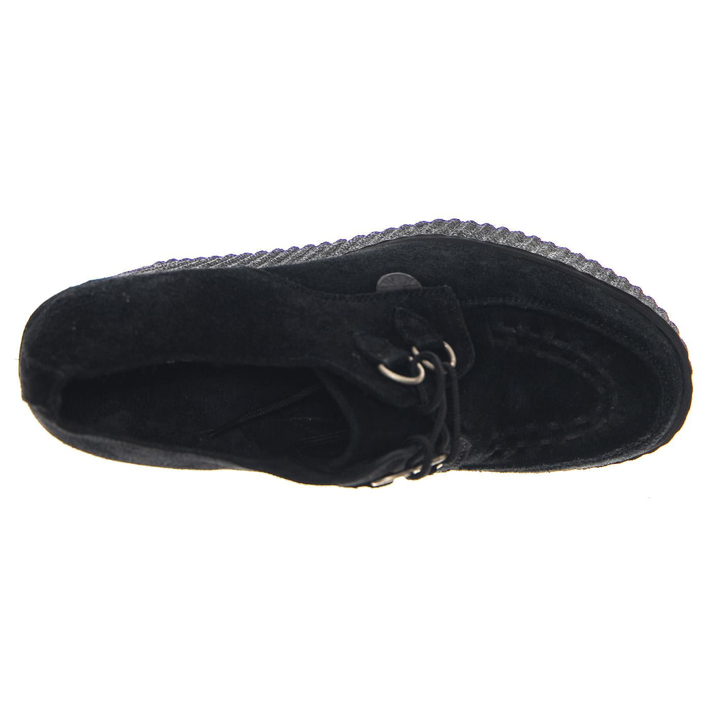 Wedge Wulfurn Black Suede - Scarpe Stringate Profilo Alto Donna Nere 11867  UNDERGROUND 