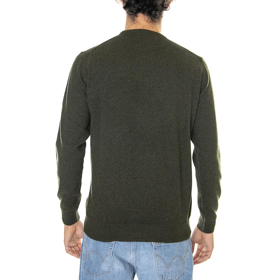 Essential Lambswool Crew Neck Seaweed - Maglione Girocollo Uomo Verde FW22-MKN0345-GN71  BARBOUR 